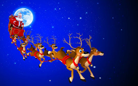 Papai Noel no trenó