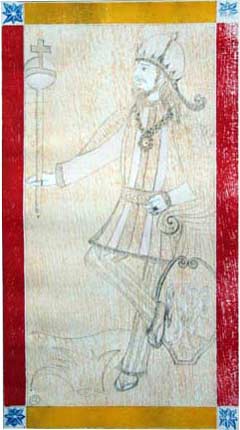 O Imperador - gravura de Carola Trimano em xilo e ponta seca.