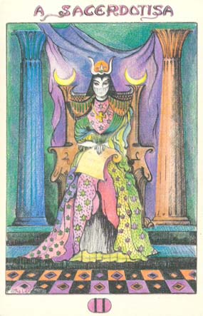 2. A Sacerdotisa, no Tarot Namur, desenhado por Martha Leyrs