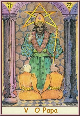 5. O Papa, no Tarot Namur, desenhado por Martha Leyrs