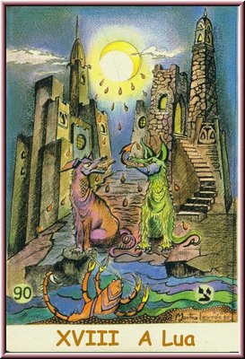 18. A Lua, no Tarot Namur, desenhado por Martha Leyrs