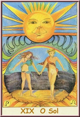 19. O Sol, no Tarot Namur, desenhado por Martha Leyrs