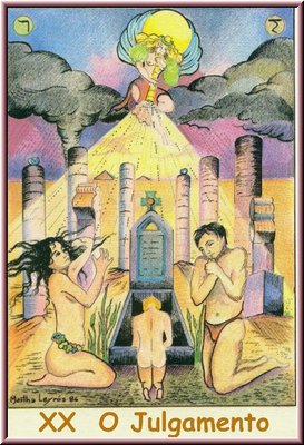 20. O Julgamento, no Tarot Namur, desenhado por Martha Leyrs