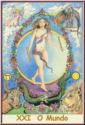 21. O Mundo, no Tarot Namur, desenhado por Martha Leyrs