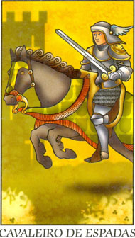 Cavaleiro de Espadas no Tarô de Nei Naiff e Thais Linhares