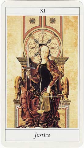 A Justia no Lovers Tarot de Jane Lyle