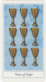 Nove de Copas no Lovers Tarot de Jane Lyle