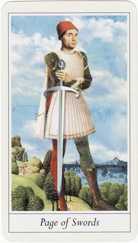 Valete de Espadas no Lovers Tarot de Jane Lyle