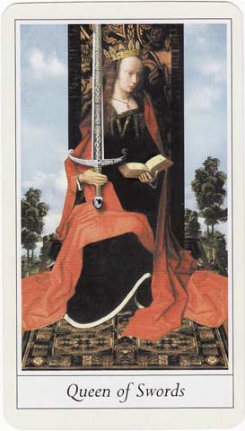 Rainha de Espadas no Lovers Tarot de Jane Lyle