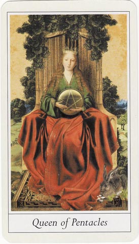 Rainha de Ouros no Lovers Tarot de Jane Lyle