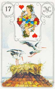 17. Cegonha no baralho Petit Lenormand