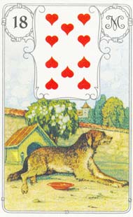 18. Cão no baralho Petit Lenormand