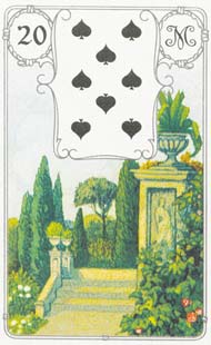 20. Jardim, o Oito de Espadas no tarô Lenormand ou "Cigano"