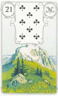 21. Montanha no baralho Petit Lenormand