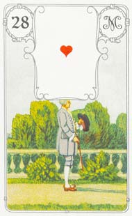 28. Cavaleiro no baralho Petit Lenormand