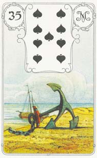 34. Peixes no baralho Petit Lenormand