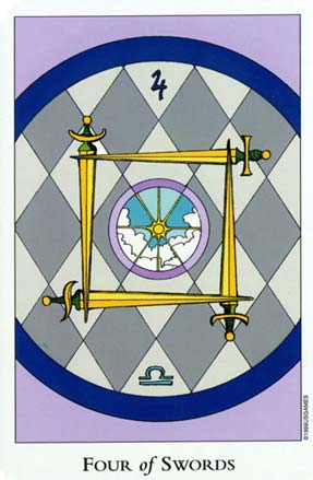 Quatro de Espadas no Tarot of The Sephiroth