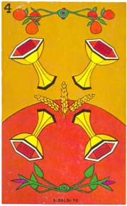 Quatro de Copas no Tarot de Domenico Balbi