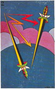 Dois de Espadas no Tarot de Domenico Balbi
