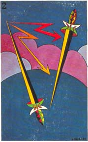 Dois de Espadas no Tarot de Domenico Balbi