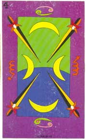 Quatro de Espadas no Tarot de Domenico Balbi