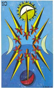 Dez de Espadas no Tarot de Domenico Balbi