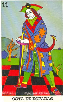 Valete de Espadas no Tarot de Domenico Balbi