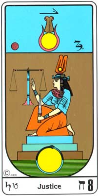 8. La Justicia (A Justiça) no Tarot Egipcio da Kier