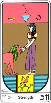 11. La Persuasión (A Força) no Tarot Egipcio da Kier