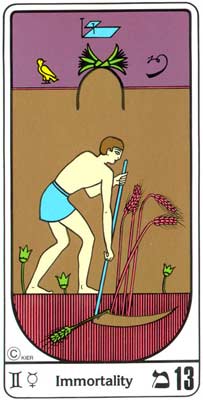 13. La Immoralidad (A Morte) no Tarot Egipcio da Kier