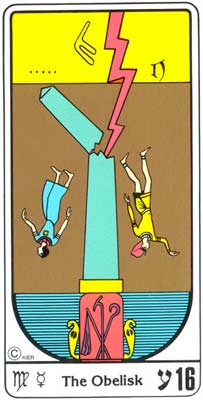 16. La Fragilidad (A Torre) no Tarot Egipcio da Kier