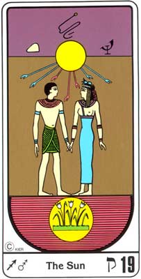 19. La Inspiración (O Sol) no Tarot Egipcio da Kier