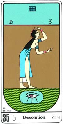 35. Desconsuelo no Tarot Egipcio Kier