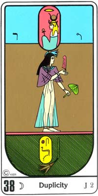 38. Duplicidad no Tarot Egipcio Kier