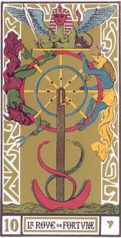 10. A Roda da Fortuna - Roue de Fortune no Tarot de Oswald Wirth