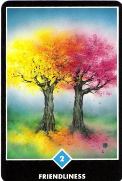 Amizade (Dois de Copas) no Osho Tarot de Ma Deva Padma