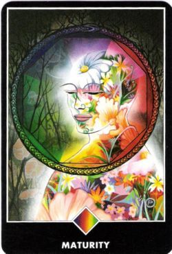 Maturidade (s de Ouros) no Osho Tarot de Ma Deva Padma