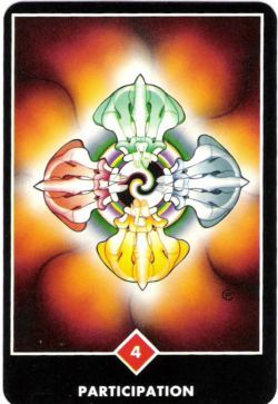 Participao (Quatro de Paus) no Osho Tarot de Ma Deva Padma