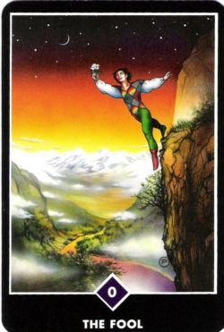 0. O Louco no Osho Zen Tarot de Ma Deva Padma