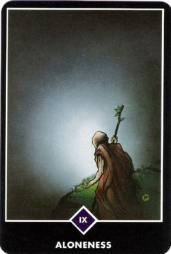 9. Solido (O Eremita) no Osho Zen Tarot de Ma Deva Padma