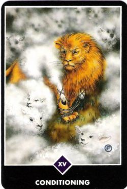 15. Condicionamento (O diabo) no Osho Zen Tarot de Ma Deva Padma