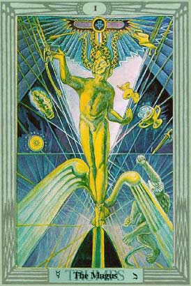 O Mago no Thoth Tarot de Crowley e Frieda Harris