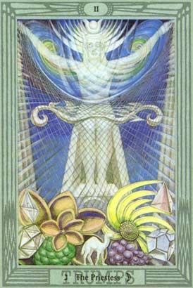 A Sacerdotisa no Thoth Tarot de Crowley e Frieda Harris