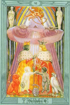 Os Namorados no Thoth Tarot de Crowley e Frieda Harris