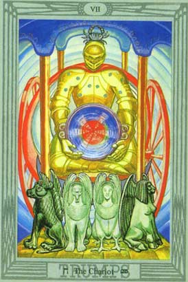 O Carro no Thoth Tarot de Crowley e Frieda Harris