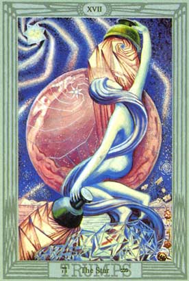 A Estrela no Thoth Tarot de Crowley e Frieda Harris