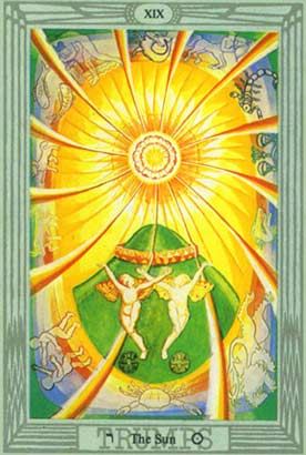 O Sol no Thoth Tarot de Crowley e Frieda Harris
