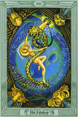 O Mundo no Thoth Tarot de Crowley e Frieda Harris