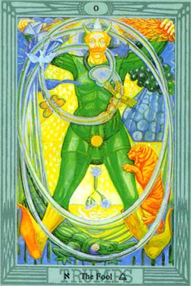 O Louco no Thoth Tarot de Crowley e Frieda Harris