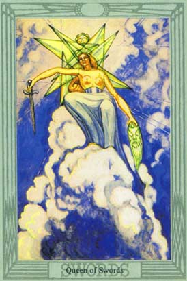 Rainha de Espadas no Thoth Tarot de Crowley-Harris